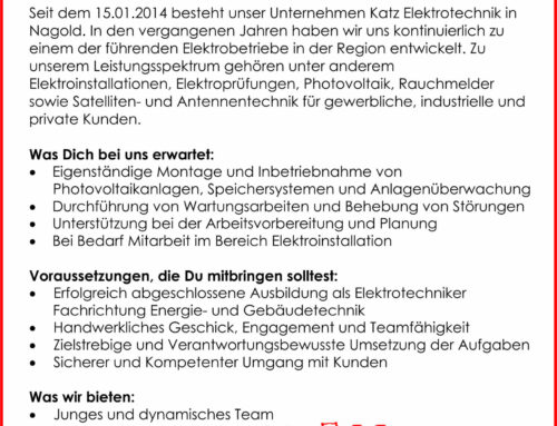 Monteur (m/w/d) für Photovoltaik